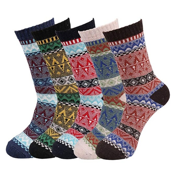 Other - 5 Pairs Men's Vintage Cony Hair Crew Socks